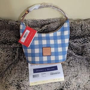 DOONEY & BOURKE new women's purse, shoulder bag, canvas blue & white small.